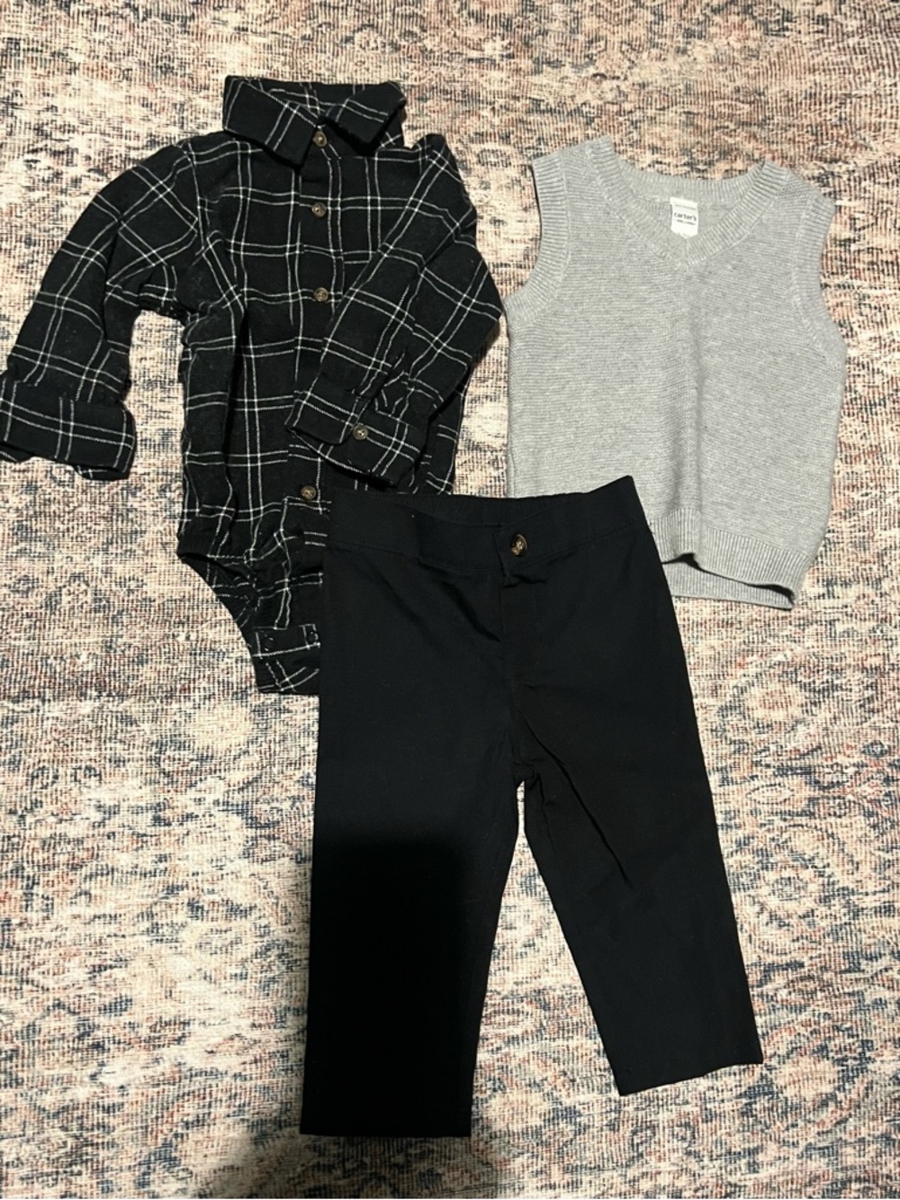 Carter's Baby 3 Piece Sweater Vest Outfit